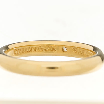 Tiffany 18K Yellow Gold Diamond 3mm Elsa Peretti Band Ring 50 5.5 6 of 7