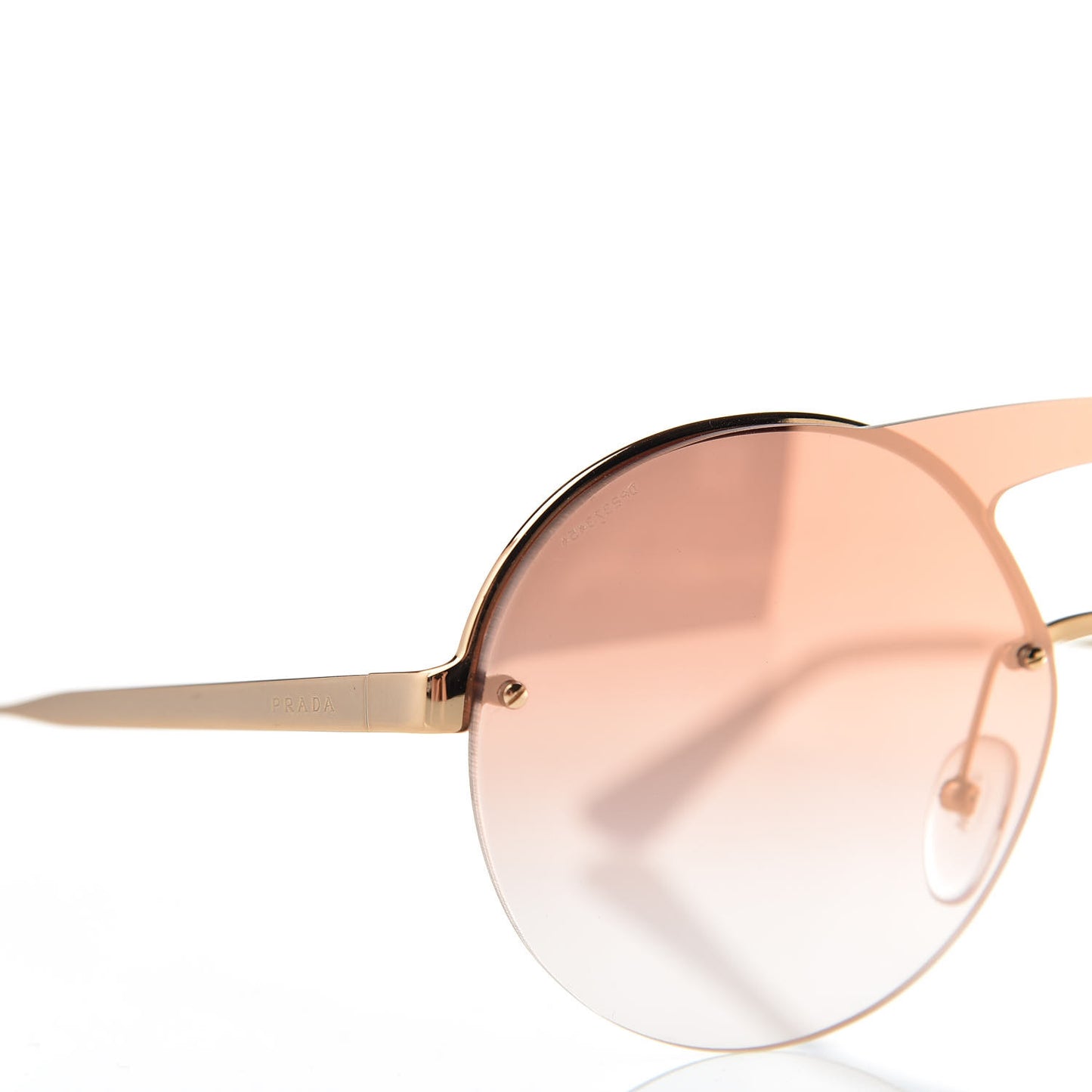 Round Gradient Sunglasses SPR 65T Gold