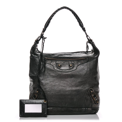 Balenciaga Agneau Classic Hardware Day Hobo Black 1 of 8