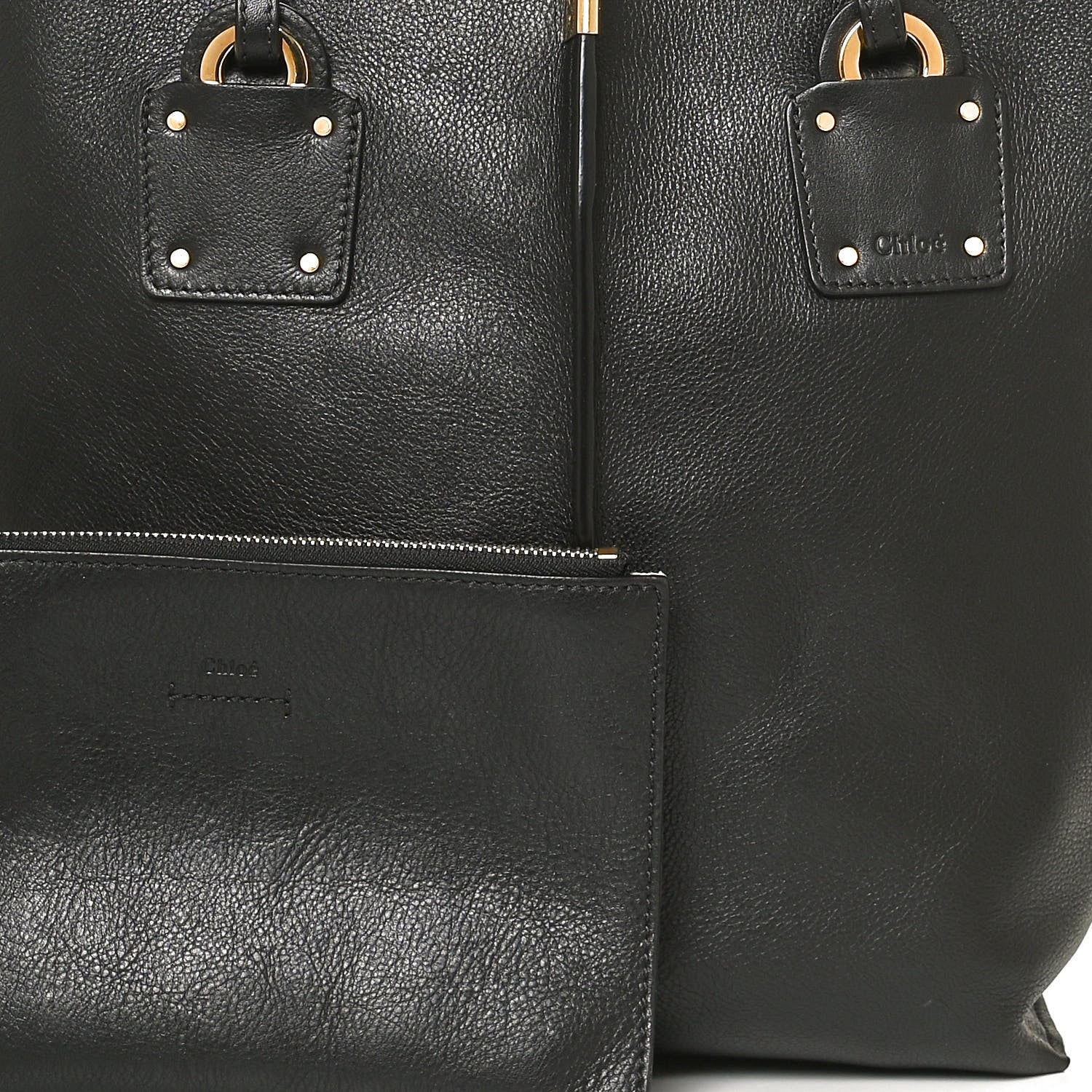 Chloe Smooth Calfskin Medium Vick Tote Black 9 of 17