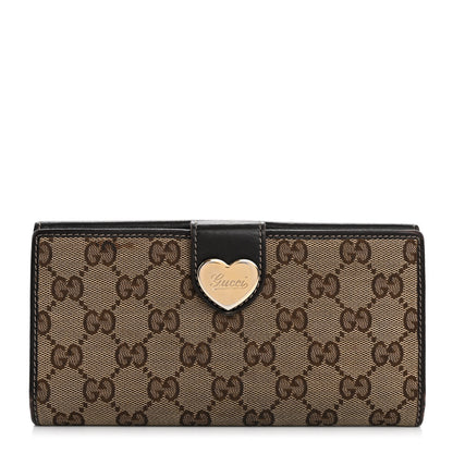 Gucci Monogram Heart Continental Wallet Dark Brown 1 of 12