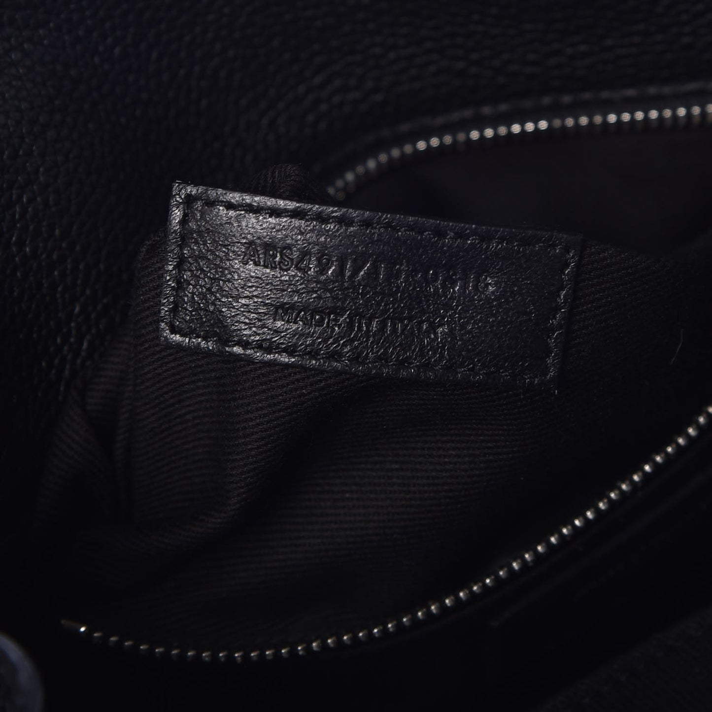 Grained Calfskin Baby Supple Sac De Jour Black