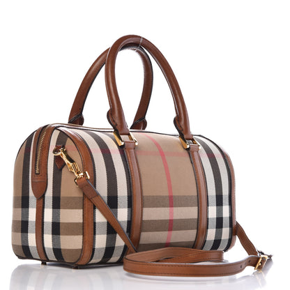 Burberry House Check Medium Alchester Bowling Bag Tan 4 of 20
