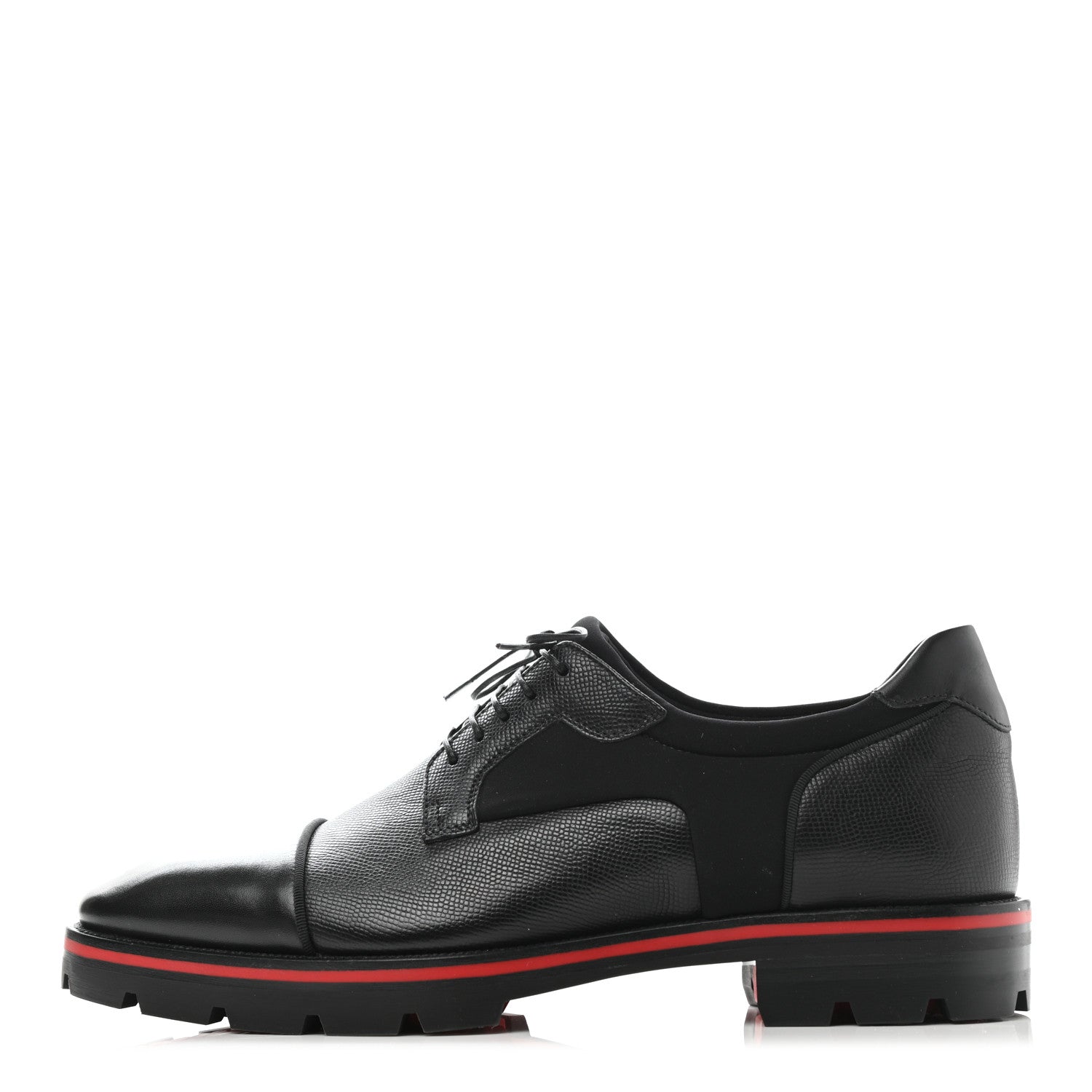 Christian Louboutin Smooth Textured Calfskin Mika Sky Mens Flats 42 Black 1 of 10