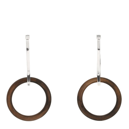 Hermes Sterling Silver Buffalo Horn Earrings 1 of 4