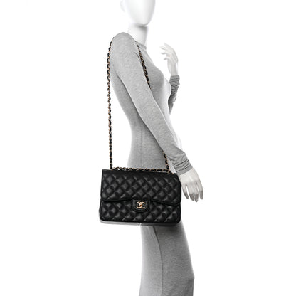 Chanel Caviar Quilted Jumbo Double Flap Black 2 of 16