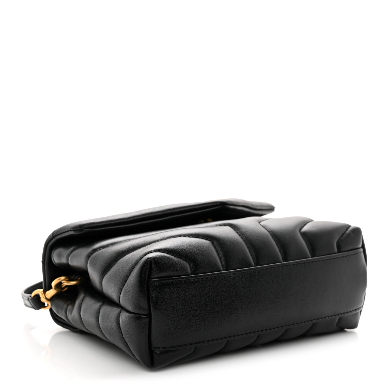 Saint Laurent Calfskin Y Quilted Monogram Toy Loulou Crossbody Bag Black 4 of 12
