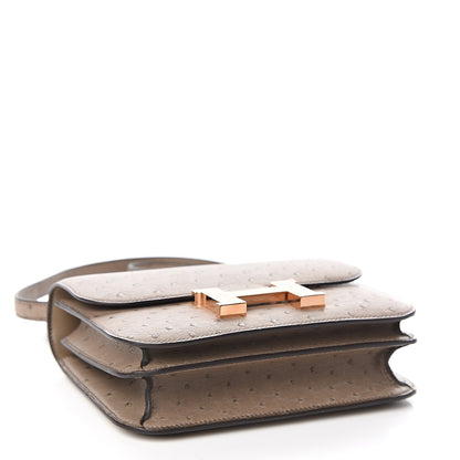 Hermes Ostrich Constance 18 Gris Asphalte 3 of 16
