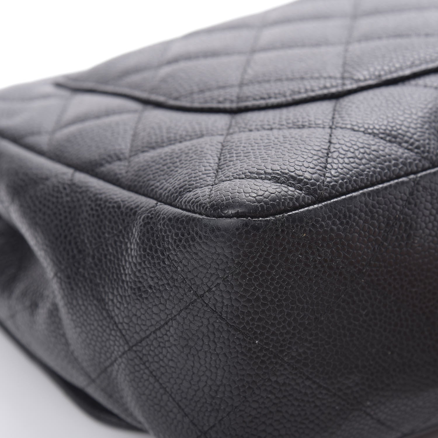 Chanel Caviar Quilted Jumbo Single Flap Black 13 of 15