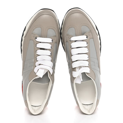 Hermes Calfskin Womens Trail Sneakers 36 Beige Rose Gris Brume 2 of 9