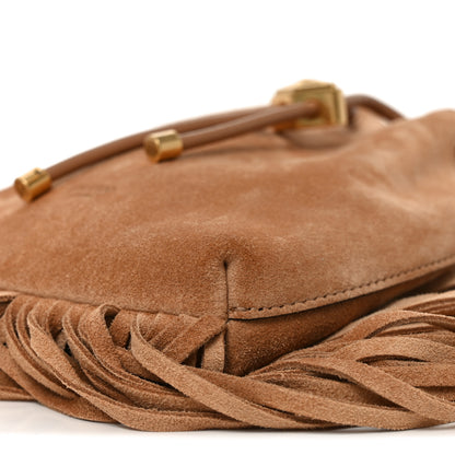 Jimmy Choo Suede Mini Fringe Tassel Bag Toffee 9 of 9