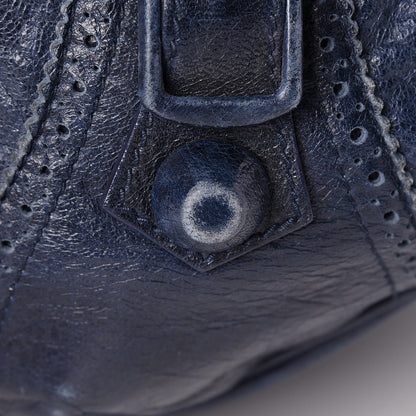 Balenciaga Agneau Giant Brogues Hardware Pompon Marine 12 of 18