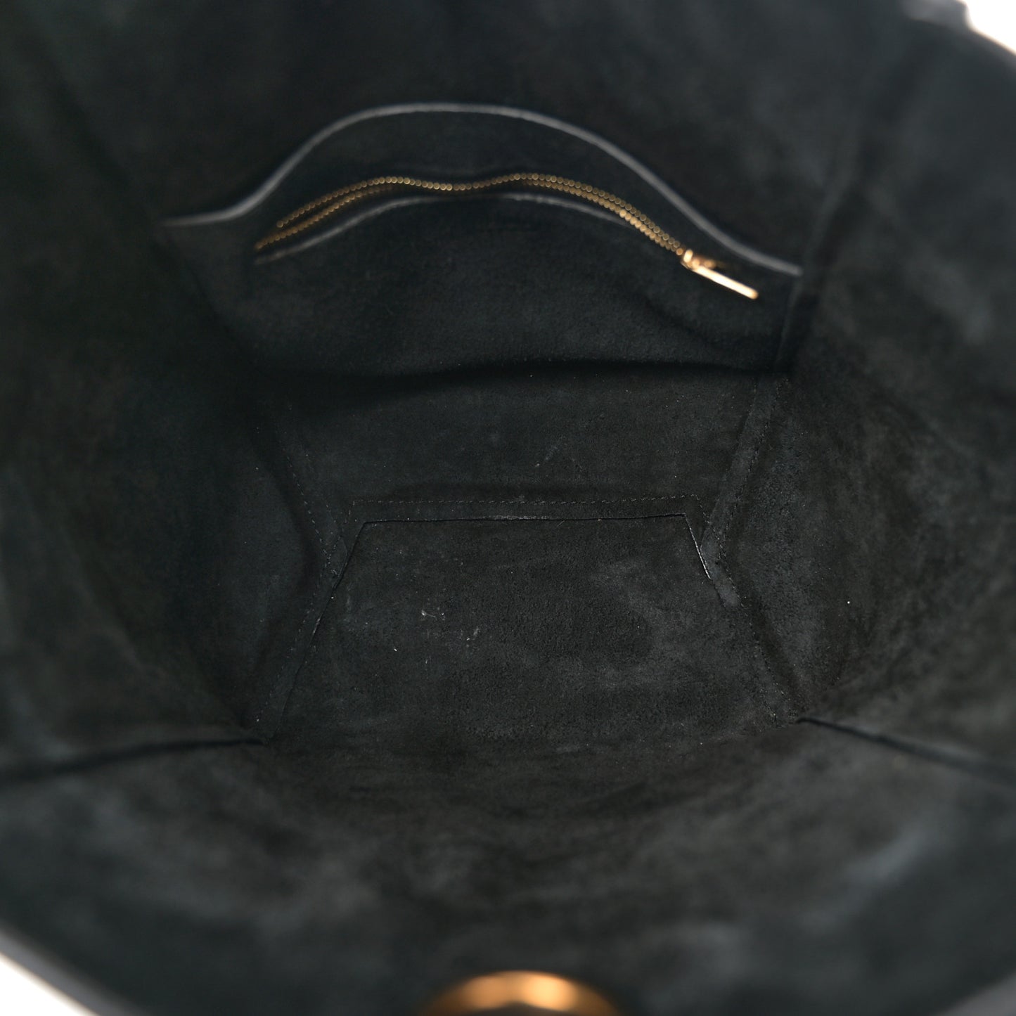 Soft Grained Calfskin Small Sangle Bucket Bag Black