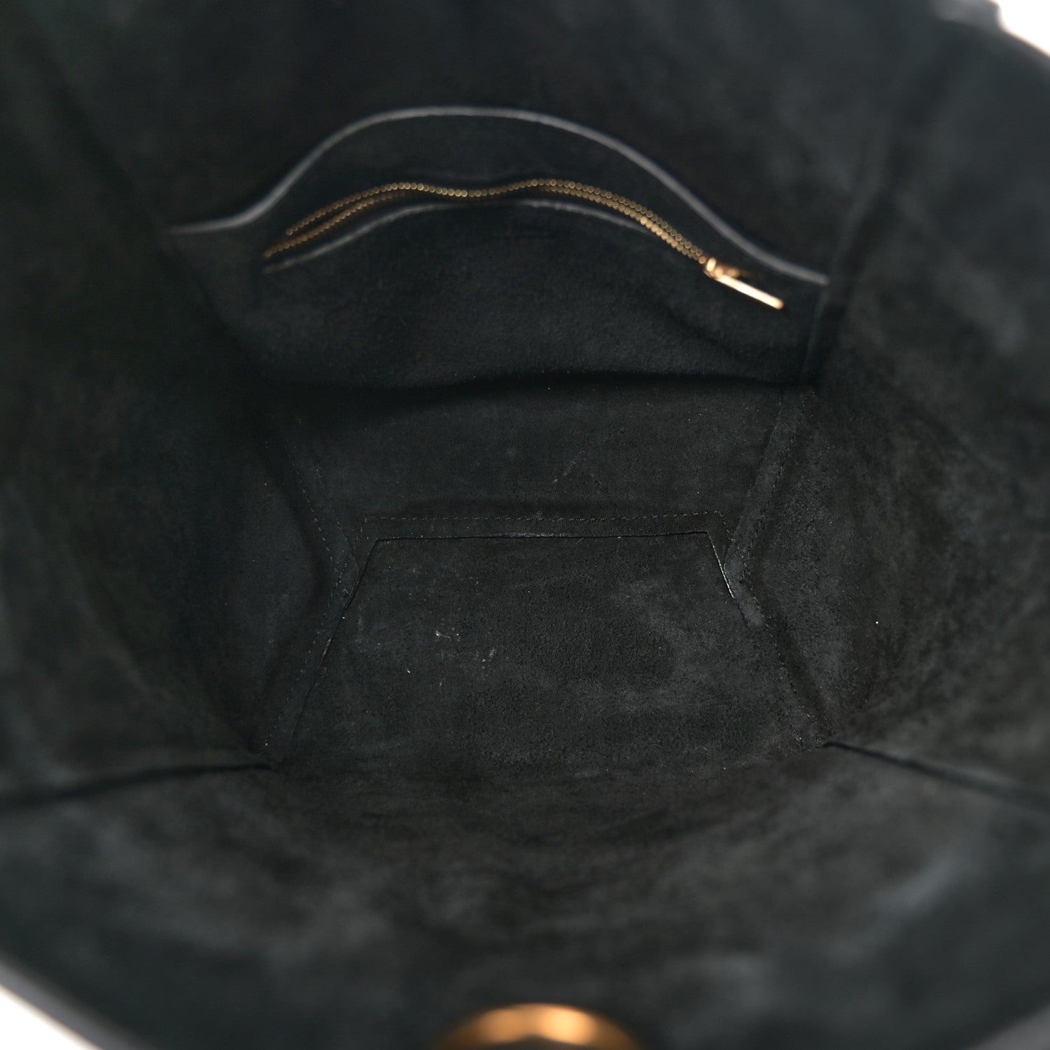 Celine Soft Grained Calfskin Small Sangle Bucket Bag Black 5 of 9