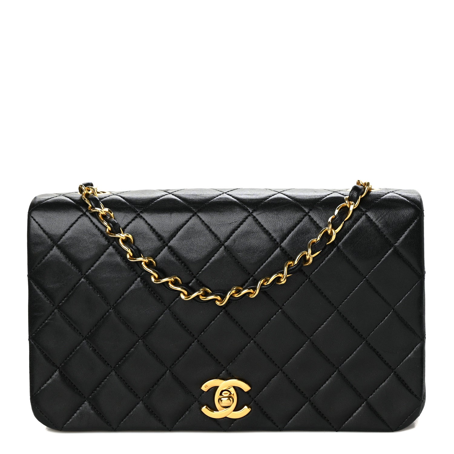 Chanel Lambskin Quilted Small Single Flap Black 1 of 9