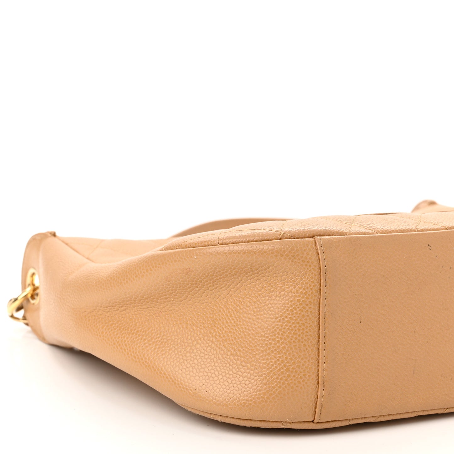 Caviar Quilted Timeless CC Shoulder Bag Beige