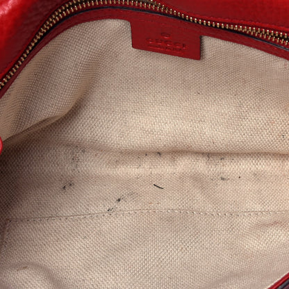 Gucci Pebbled Calfskin Medium Soho Clutch Red 5 of 7