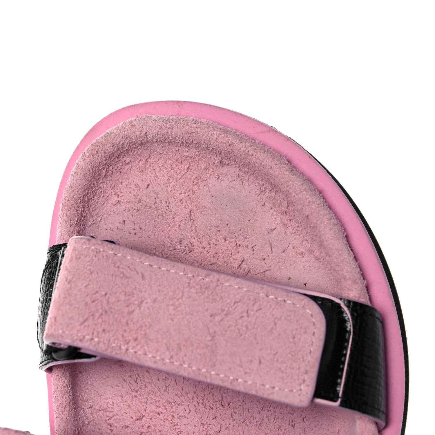 Chanel Suede Calfskin Velcro Flat Sandals 40 Light Pink 8 of 9