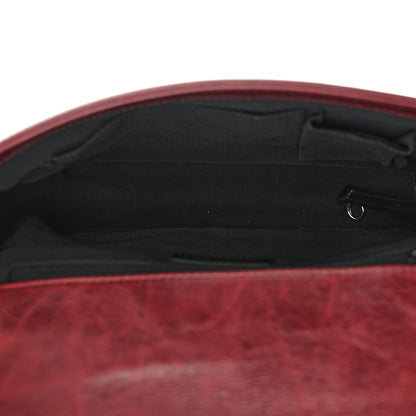 Chanel Calfskin Quilted Double Stitch Large Boy Flap Burgundy 5 of 10