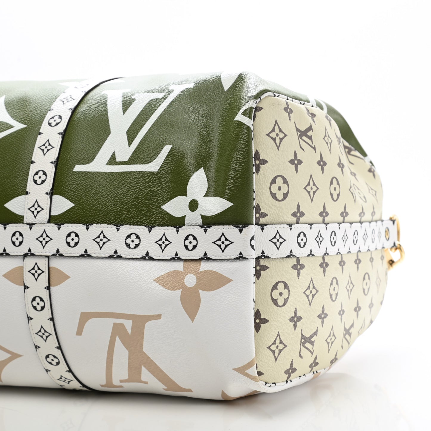 Monogram Giant Keepall Bandouliere 50 Kaki Beige