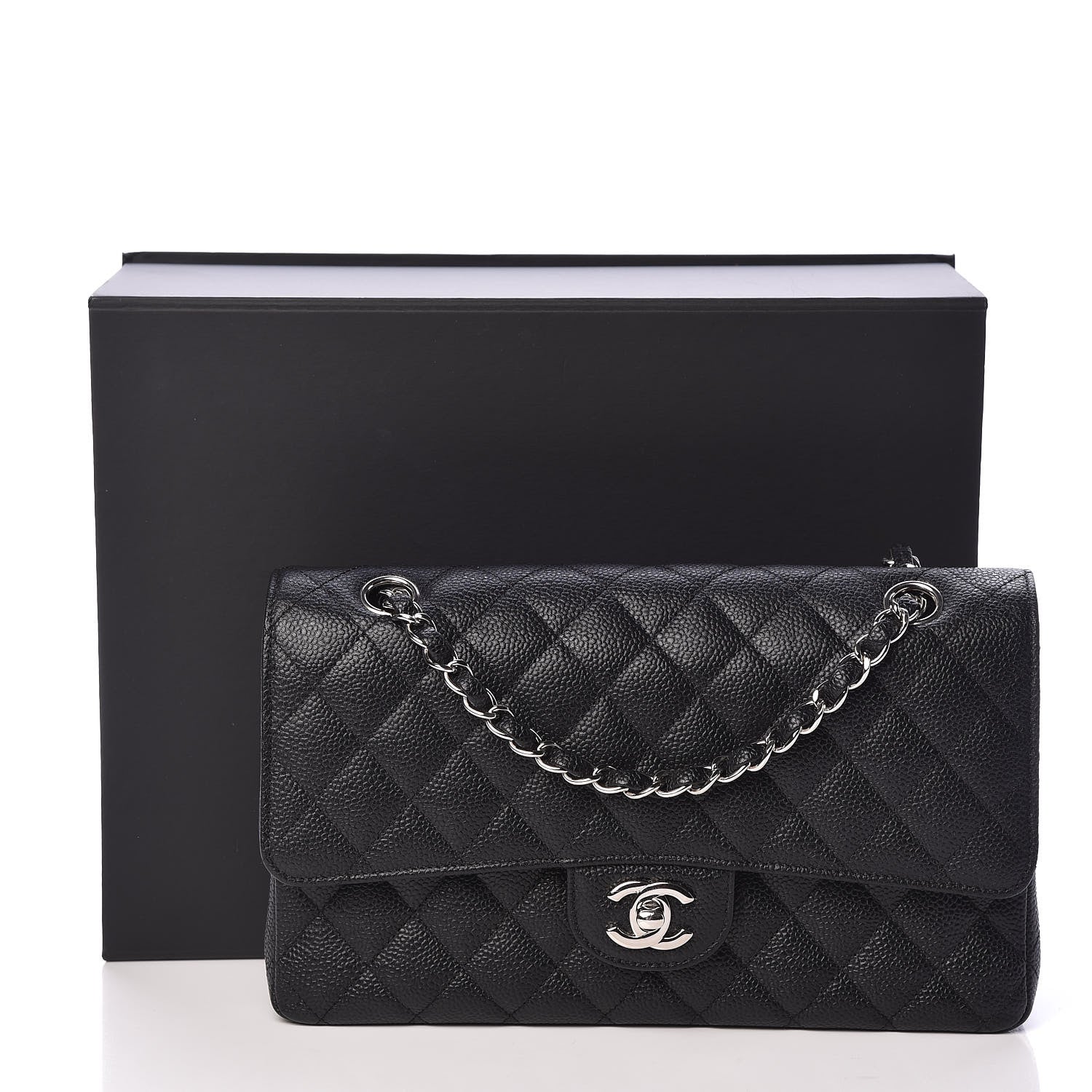 Chanel Caviar Quilted Medium Double Flap Black 12 of 12