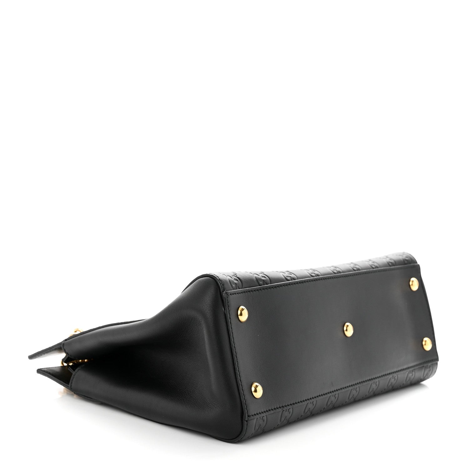 Gucci Guccissima Signature Medium Shoulder Tote Bag Black 4 of 10