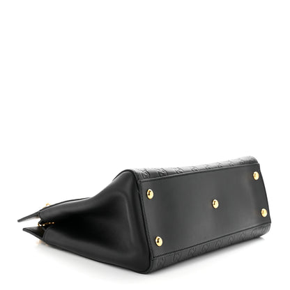 Gucci Guccissima Signature Medium Shoulder Tote Bag Black 4 of 10