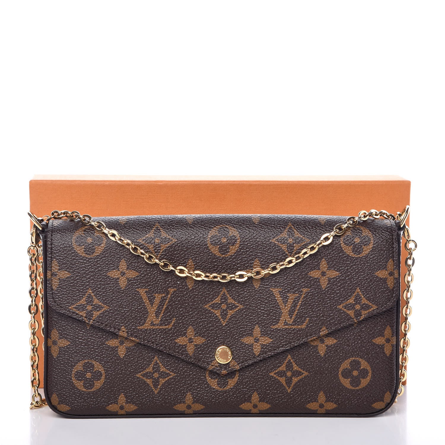 Louis Vuitton Monogram Pochette Felicie Chain Wallet Fuchsia 12 of 12