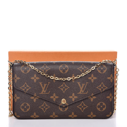 Louis Vuitton Monogram Pochette Felicie Chain Wallet Fuchsia 12 of 12