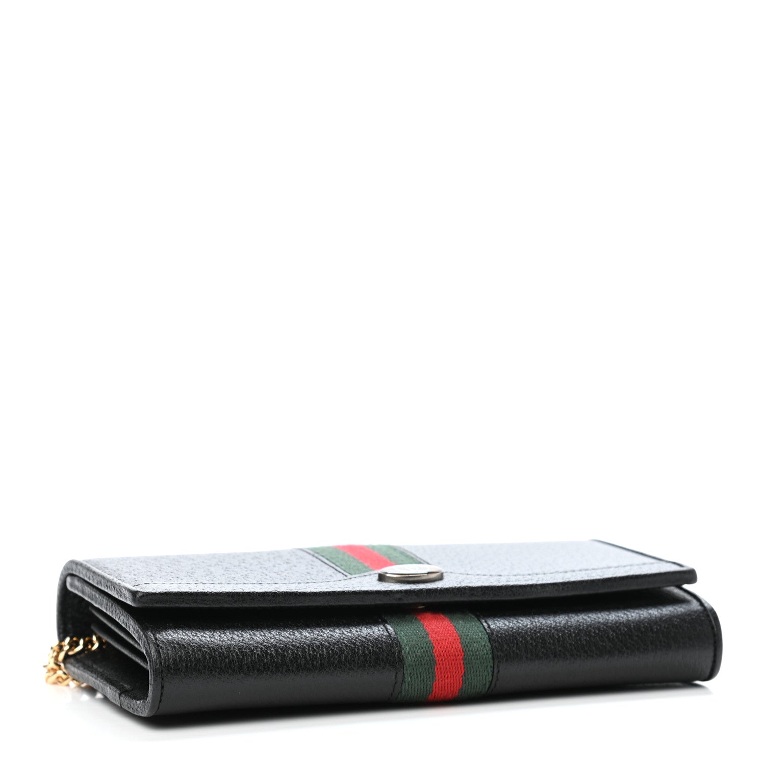 Gucci Calfskin Web Ophidia Wallet On Chain Black 3 of 4