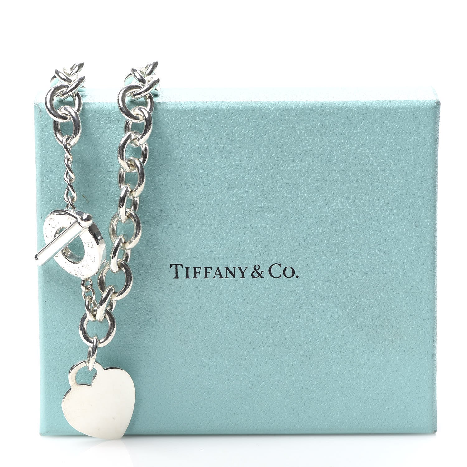Tiffany Sterling Silver Heart Tag Toggle Necklace 5 of 5