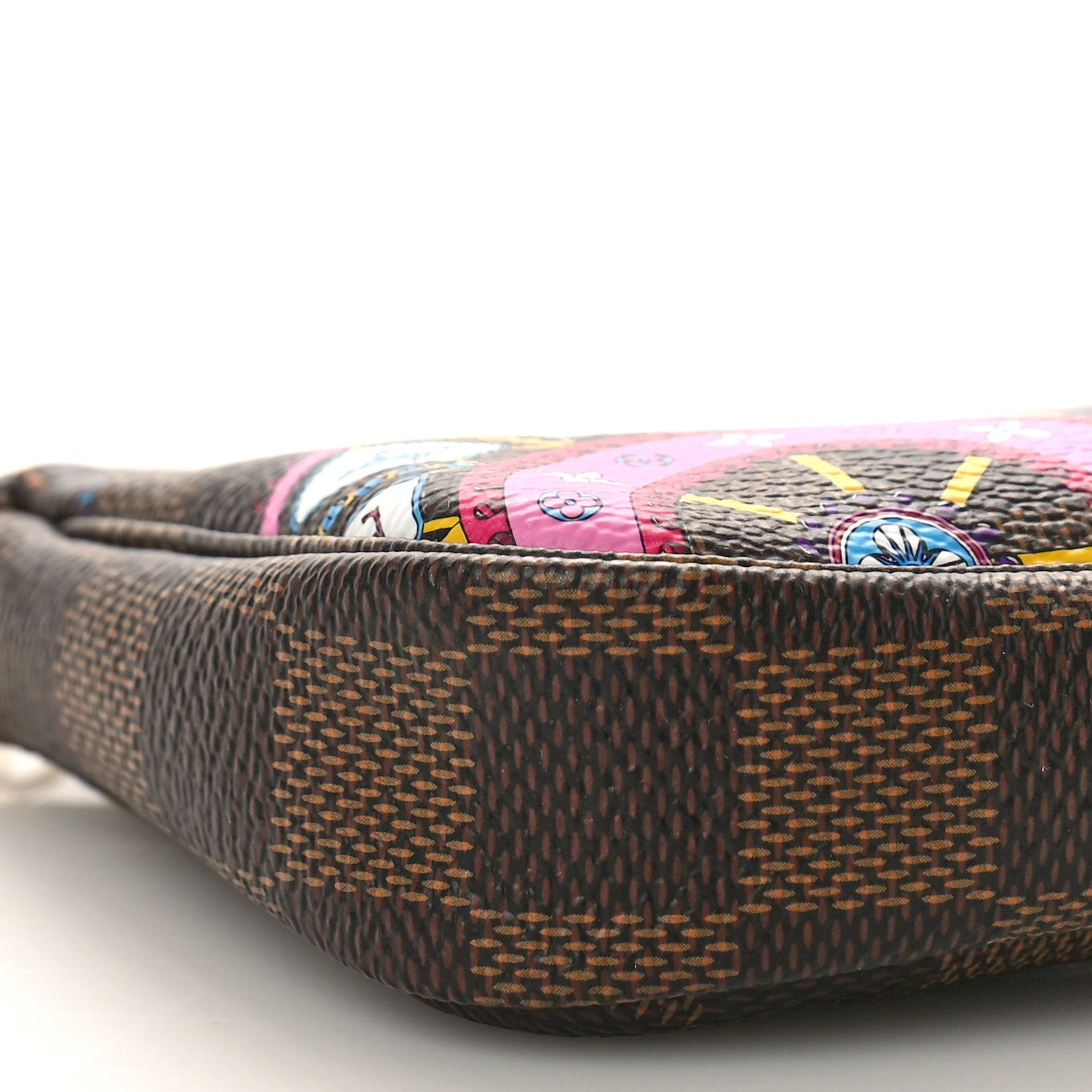 Louis Vuitton Damier Ebene 2020 Christmas Animation Big Wheel Mini Pochette Accessories Rose Ballerine 9 of 10