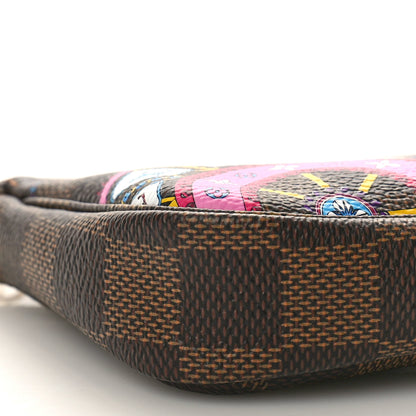 Louis Vuitton Damier Ebene 2020 Christmas Animation Big Wheel Mini Pochette Accessories Rose Ballerine 9 of 10