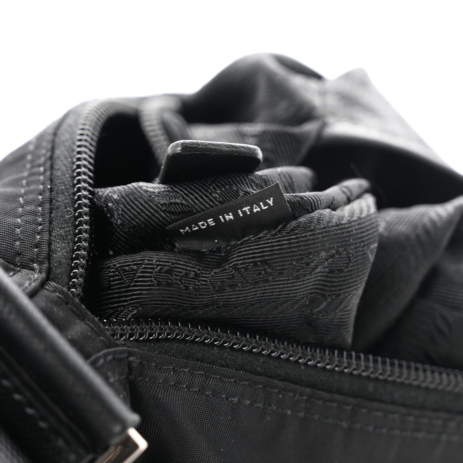 Prada Nylon Vela Messenger Bag Black 7 of 11