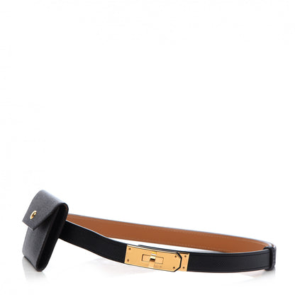 Hermes Epsom Kelly Pocket Belt Black 1 of 8