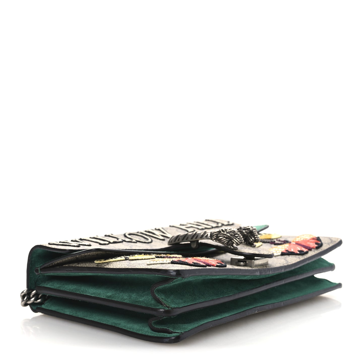 GG Supreme Monogram Willow Hill Embroidered Small Dionysus Shoulder Bag Emerald