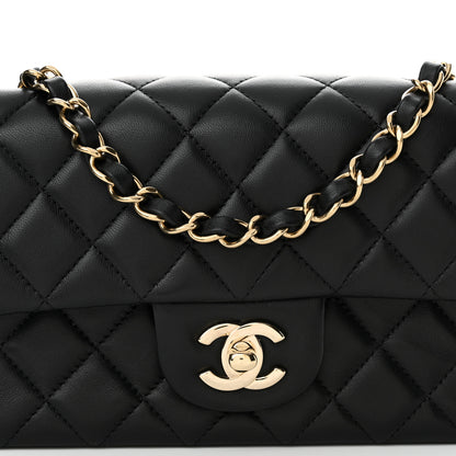 Chanel Lambskin Quilted Mini Rectangular Flap Black 8 of 12