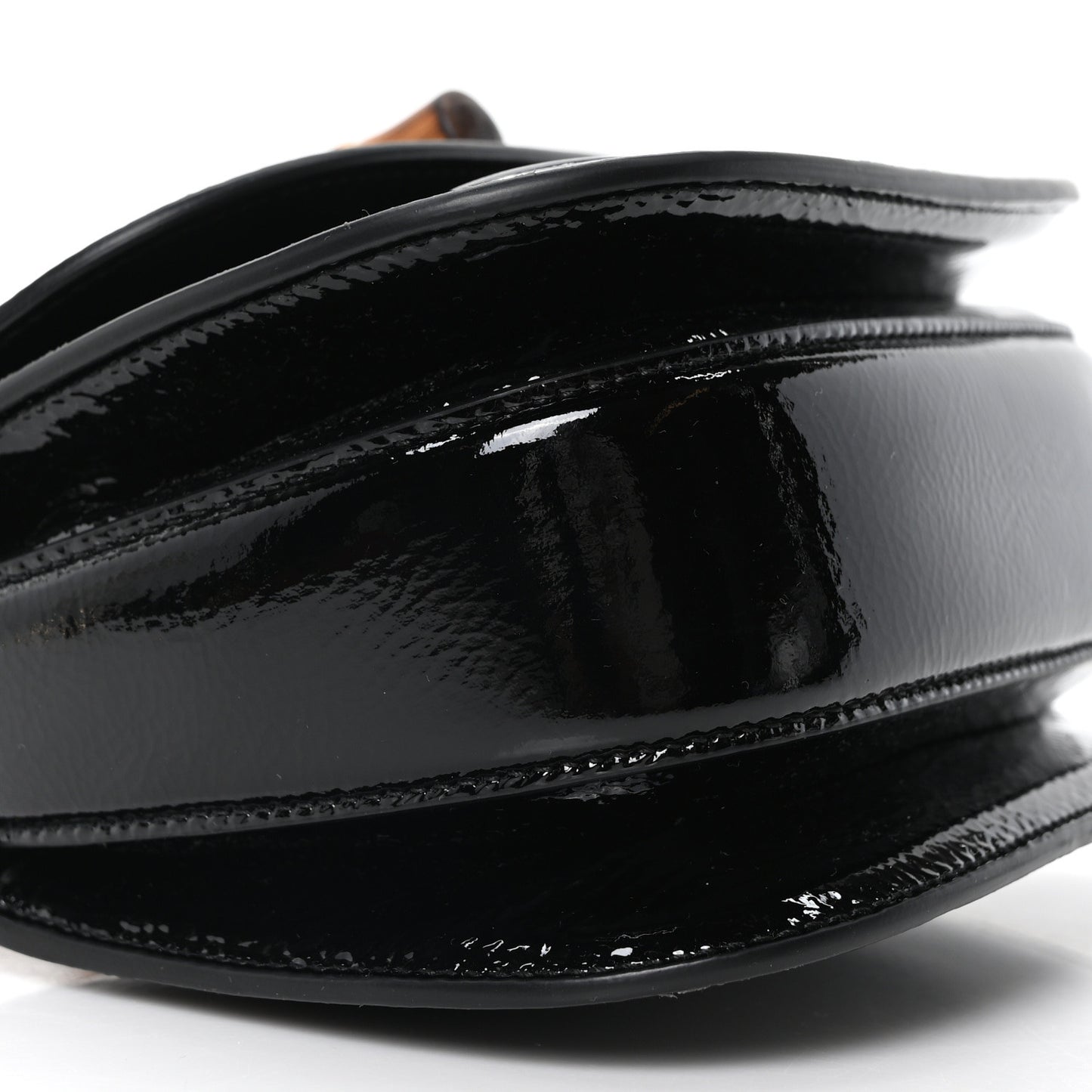 Skipper Calf Web Logo Embossed Mini Bamboo 1947 Top Handle Bag Black