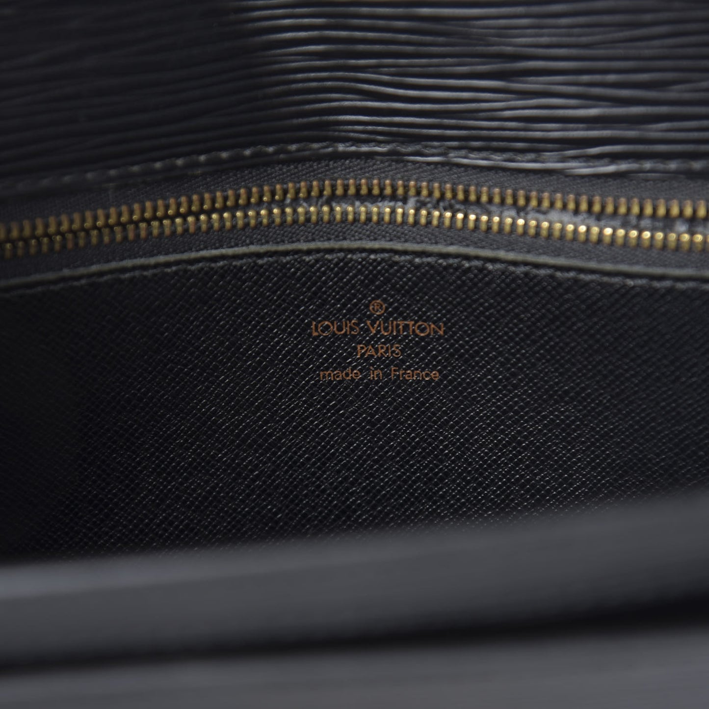 Epi Pochette Sellier Dragonne Clutch Black