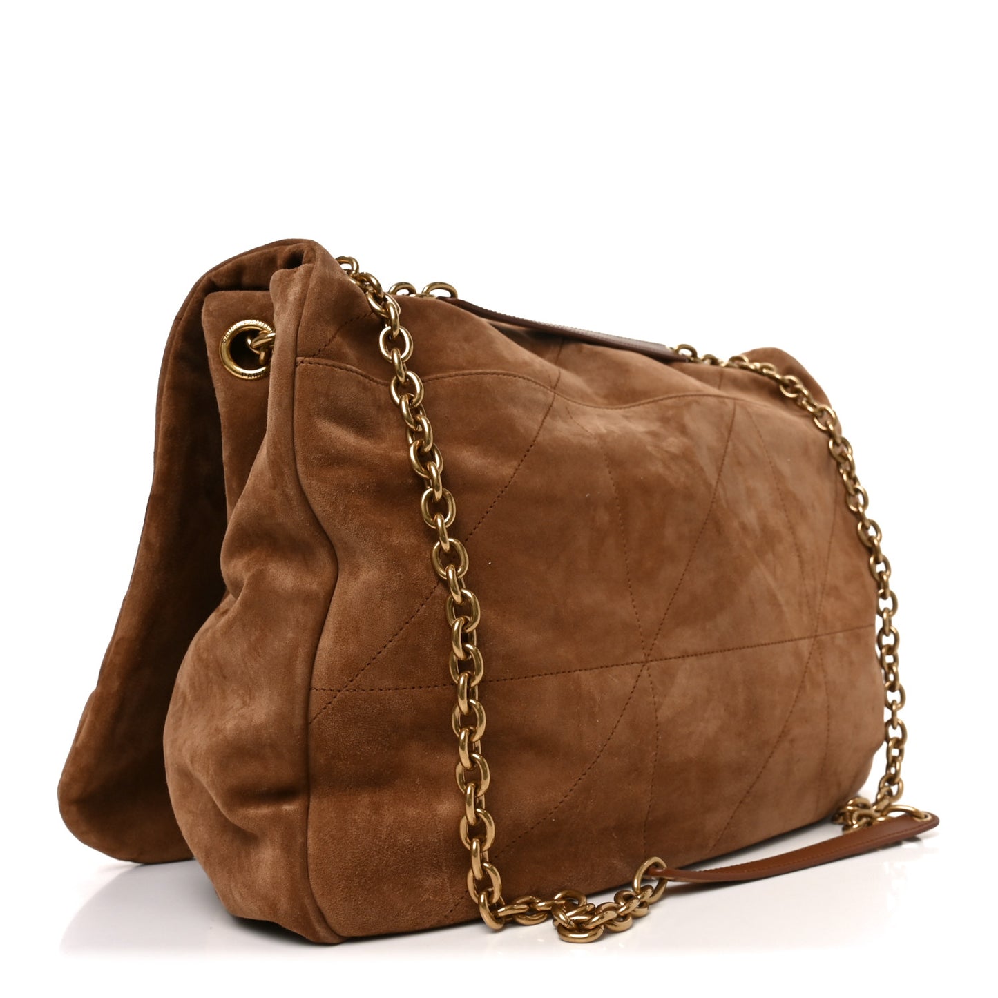 Suede Matelasse Monogram Large Jamie 4.3 Snuff