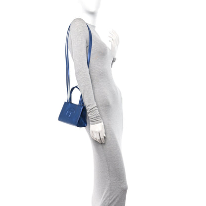 Telfar Metallic Vegan Leather Small Shopping Bag Cobalt 2 of 9