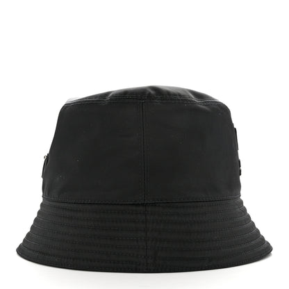 Prada Re-Nylon Saffiano Metal Triangle Logo Womens Bucket Hat S Black 5 of 8