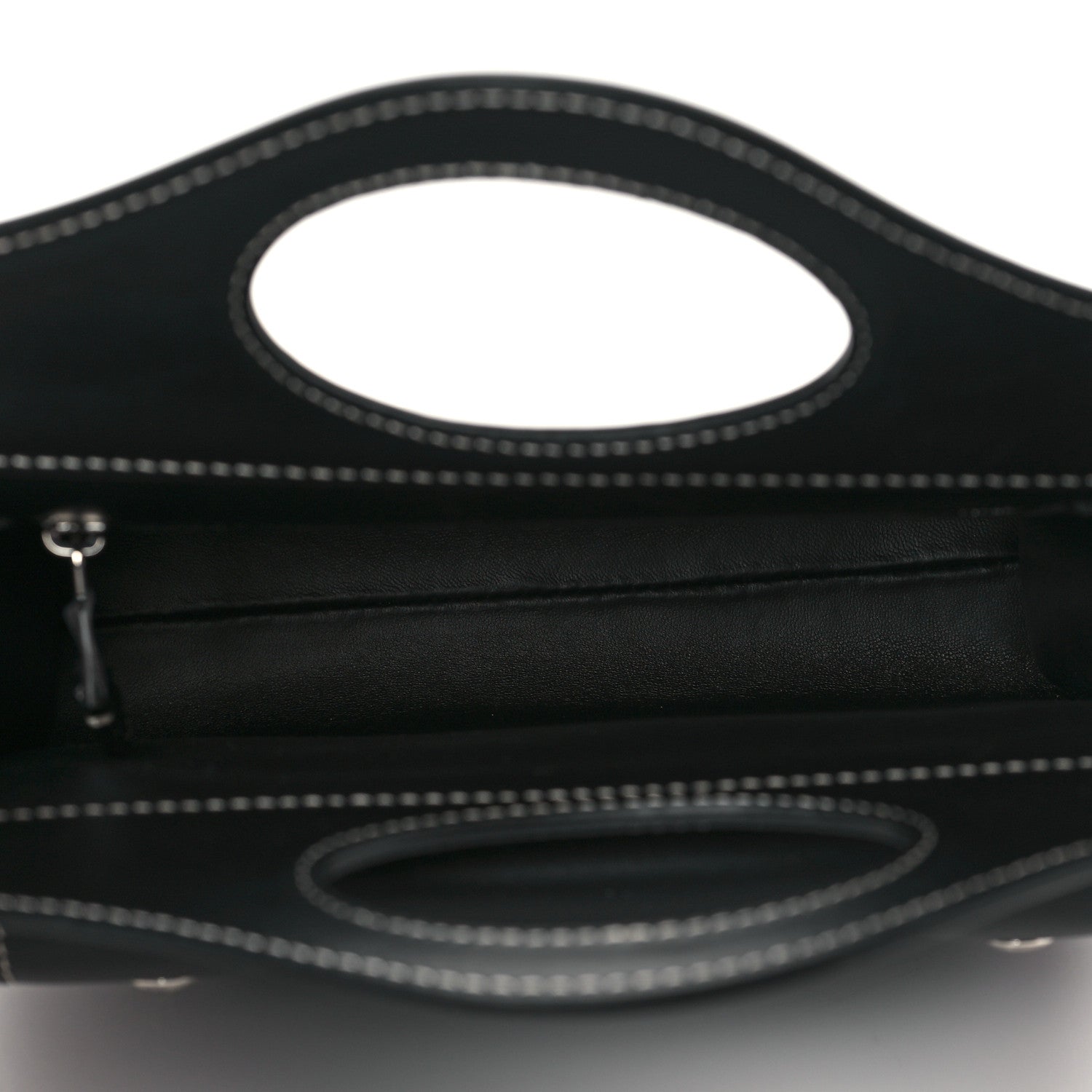 Burberry Smooth Calfskin Topstitched Mini Pocket Bag Black 5 of 9