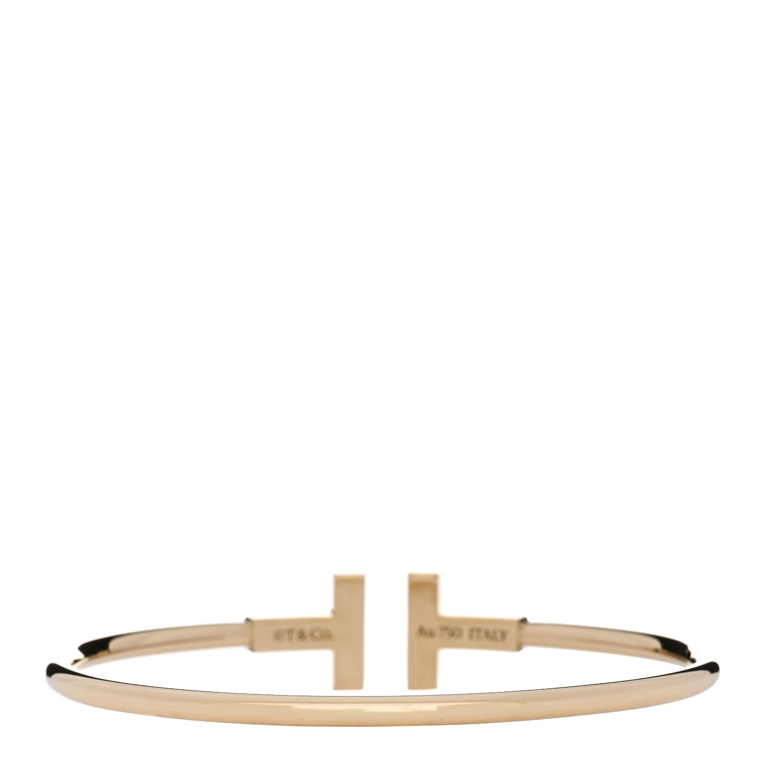 Tiffany 18K Yellow Gold Black Onyx T Wire Bracelet 2 of 4
