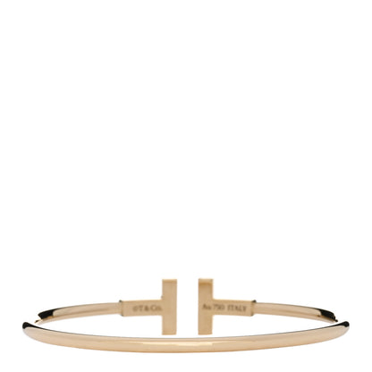 Tiffany 18K Yellow Gold Black Onyx T Wire Bracelet 2 of 4