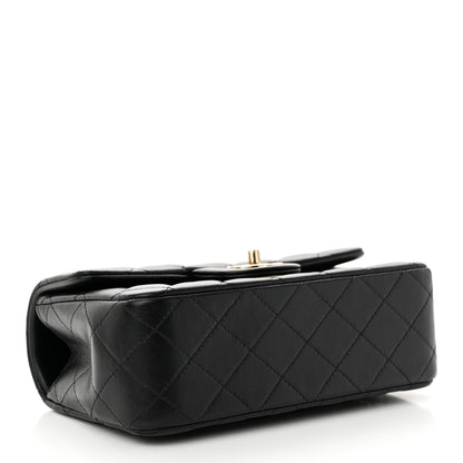 Chanel Lambskin Quilted Mini Top Handle Rectangular Flap Black 4 of 11