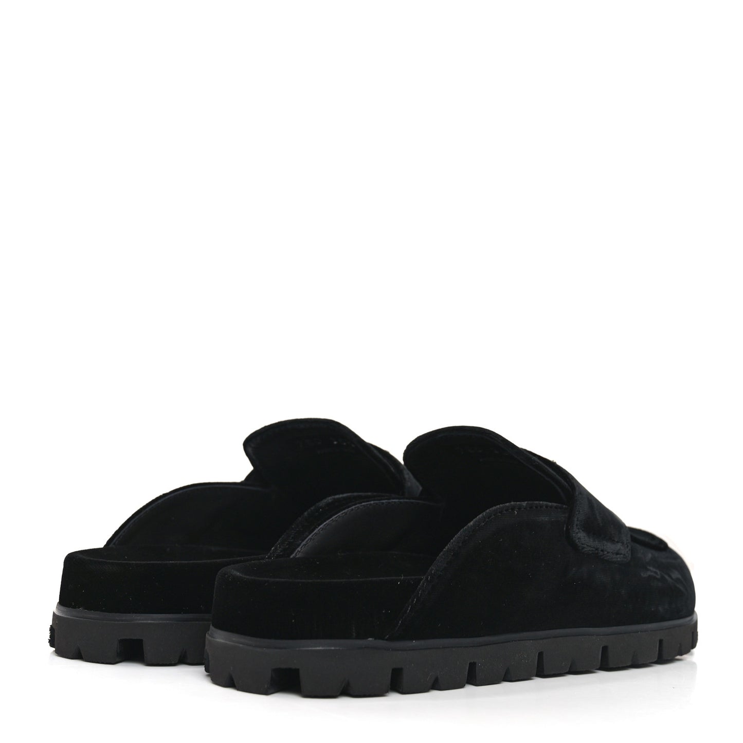 Velluto Triangle 20mm Flat Mules 35.5 Black