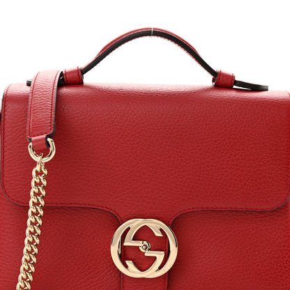 Gucci Dollar Calfskin Interlocking G Top Handle Shoulder Bag Red 8 of 11