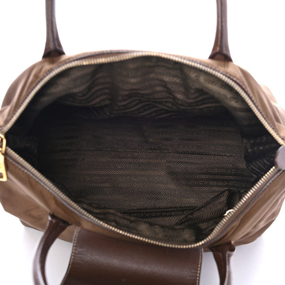 Prada Saffiano Tessuto Nylon Tote Corinto 4 of 4