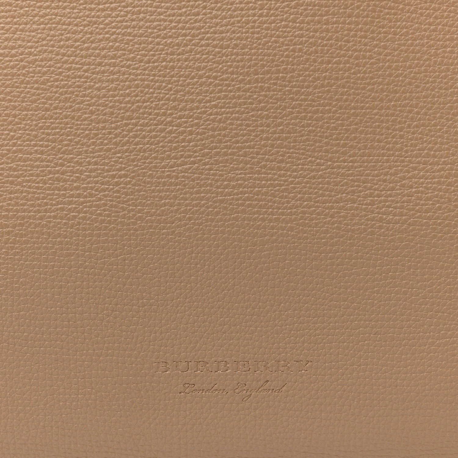 Burberry Grainy Calfskin Haymarket Check Medium Reversible Tote Camel 7 of 24